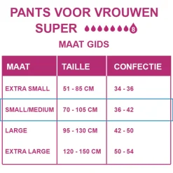 Pants voor Vrouwen Normal S-M 10 stuks^Depend Online