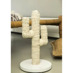 New Houten Krabpaal Cactus Wit 35 x 35 x 60 cm Krabpalen & Meubels