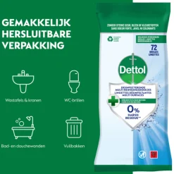 Schoonmaakdoekjes<Dettol Desinfecterende Reinigingsdoekjes Cleanser 72 stuks