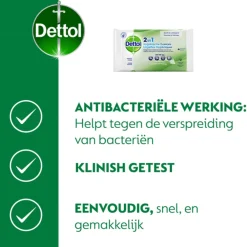 Schoonmaakdoekjes<Dettol Hygienische Doekjes 2in1 12 stuks