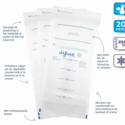 Bewaarzakjes Moedermelk BtoB 20 stuks^Difrax Outlet