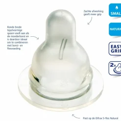 Flessen & Spenen<Difrax Flessenspeen Natural Small 2 stuks