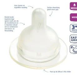 Flessen & Spenen<Difrax Flessenspeen Wide Medium 2 stuks