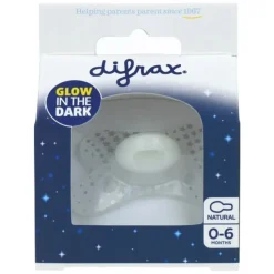 Kraamcadeaus|Flessen & Spenen<Difrax Fopspeen Natural 0+ mnd Glow In The Dark