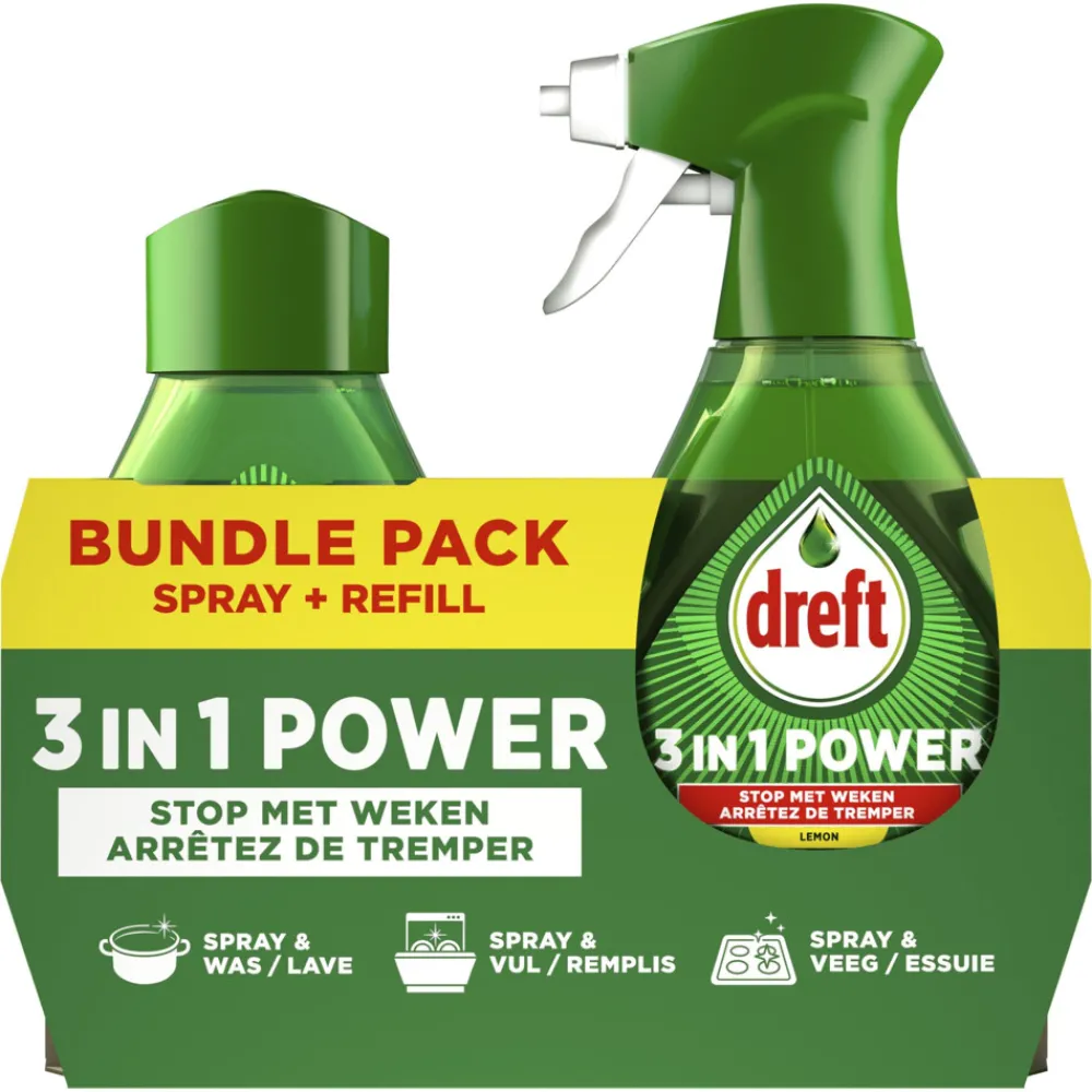 3in1 Power Spray + Navulling 1000 ml^Dreft Online