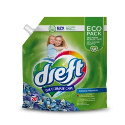 Wasmiddel<Dreft Vloeibaar Wasmiddel Ochtendfris Navulverpakking 28 Wasbeurten 1,26 liter