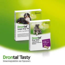 Dog Tasty Ontworming Tabletten vanaf 10kg 2 tabletten^Drontal Best