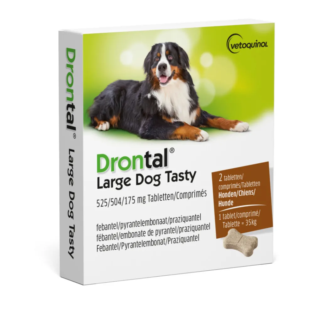 Vlo, Teek & Worm<Drontal Ontworming Tabletten Hond vanaf 35 kg 2 tabletten