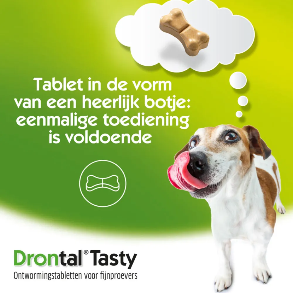 Vlo, Teek & Worm<Drontal Ontworming Tabletten Hond vanaf 35 kg 2 tabletten