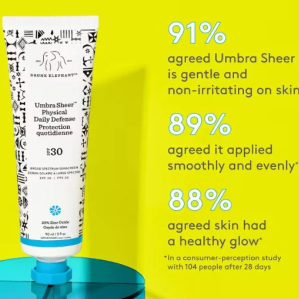 Umbra Sheer Physical Daily Defense SPF 30 Zonnebrandcreme 90ml^Drunk Elephant New