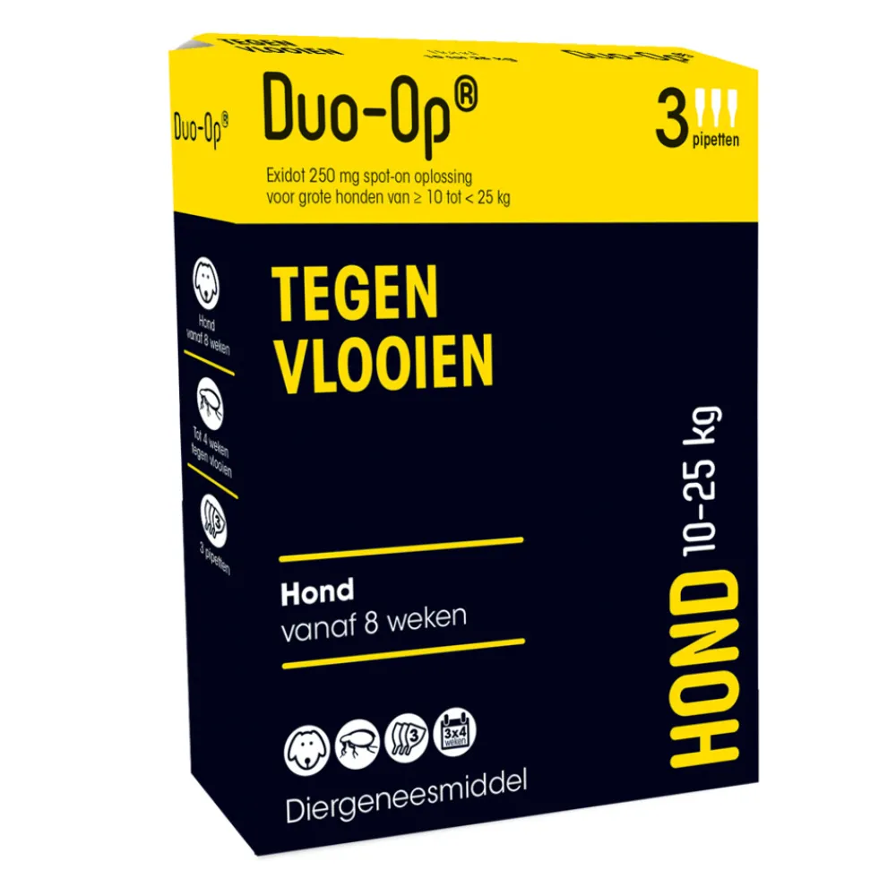 Anti Vlooiendruppels Hond 10 - 25 kg 3 pipetten Vlo, Teek & Worm
