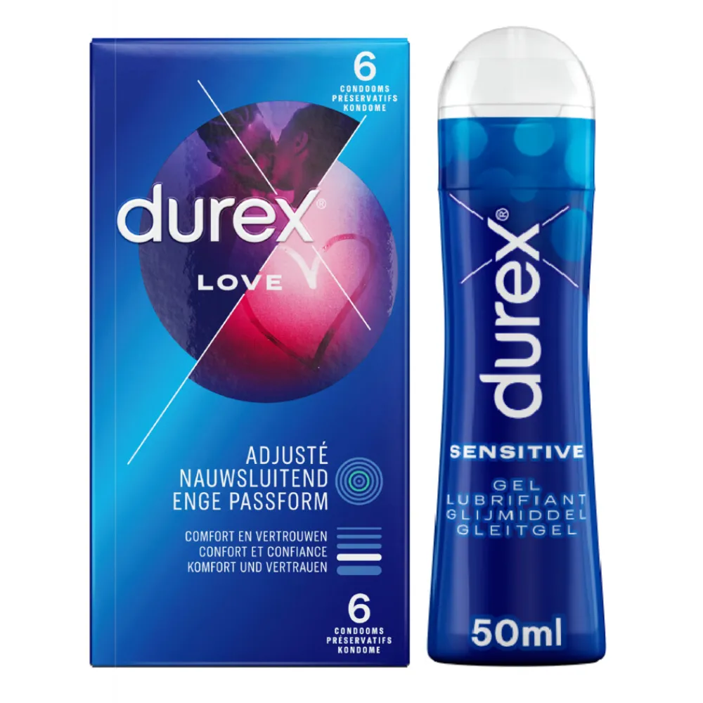 Intieme Hulpmiddelen<Durex - Love Condooms 6 stuks & Play Sensitive Glijmiddel 50 ml Pakket