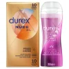 Intieme Hulpmiddelen<Durex - Nude XL Condooms 10 stuks & Play Massage Gel 2 in 1 Aloë Vera 200 ml - Pakket