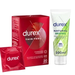 Thin Feel Condooms en Natural Glijmiddel Pakket^Durex Online