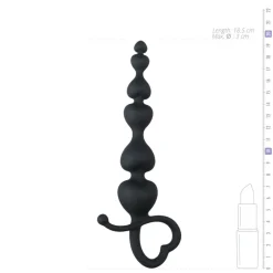 Hot Anaal Kralen met Hartje Zwart Voor Koppels