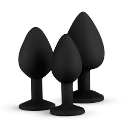 Luxe Buttplug Set Zwart 3 stuks^Easytoys Clearance