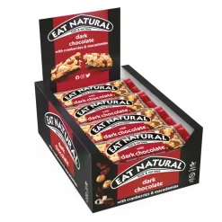 Clearance Fruit Bar Pure Chocolade Cranberries & Macadamia Noten 12 x 45 gr Snacks|Glutenvrij