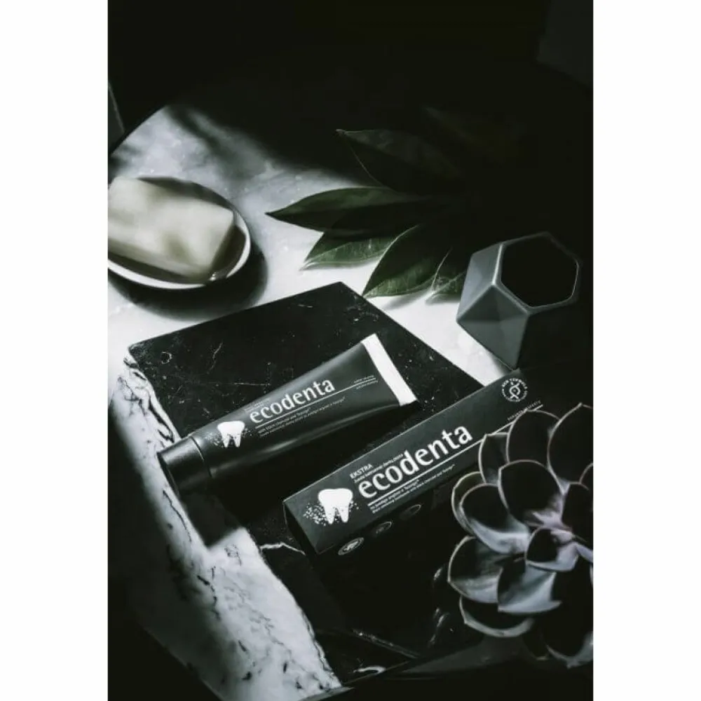 Specialistische Mondverzorging|Spoelen & Poetsen<Ecodenta Tandpasta Extra Whitening Black Houtskool 100 ml