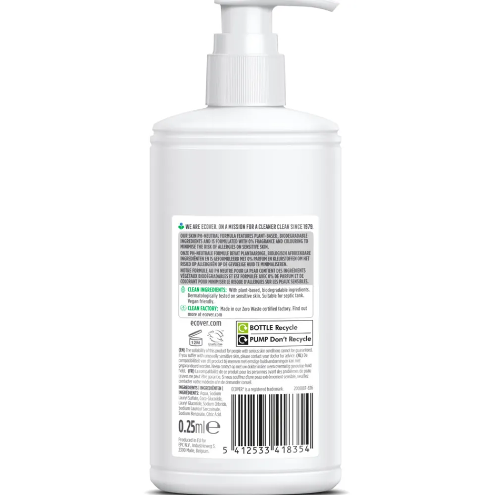 Keukenartikelen|Handverzorging<Ecover Handzeep Zero 250 ml