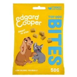 Snacks<Edgard & Cooper Adult Bite S Kalkoen & Kip 50 gr