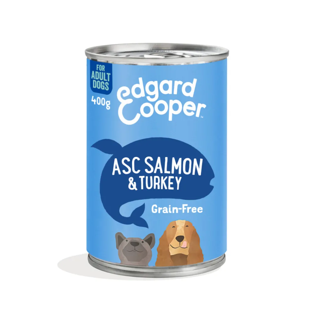 Blik Vers Vlees Hondenvoer Zalm - Kalkoen 400 gr^Edgard & Cooper Clearance