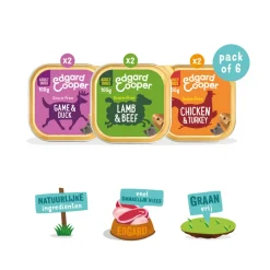 Hondenvoer<Edgard & Cooper Hondenvoer Multipack Kip - Wild - Lam 6 x 100 gr