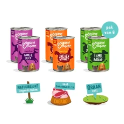 Online Hondenvoer Multipack Kip - Wild - Lam 6 x 400 gr Hondenvoer