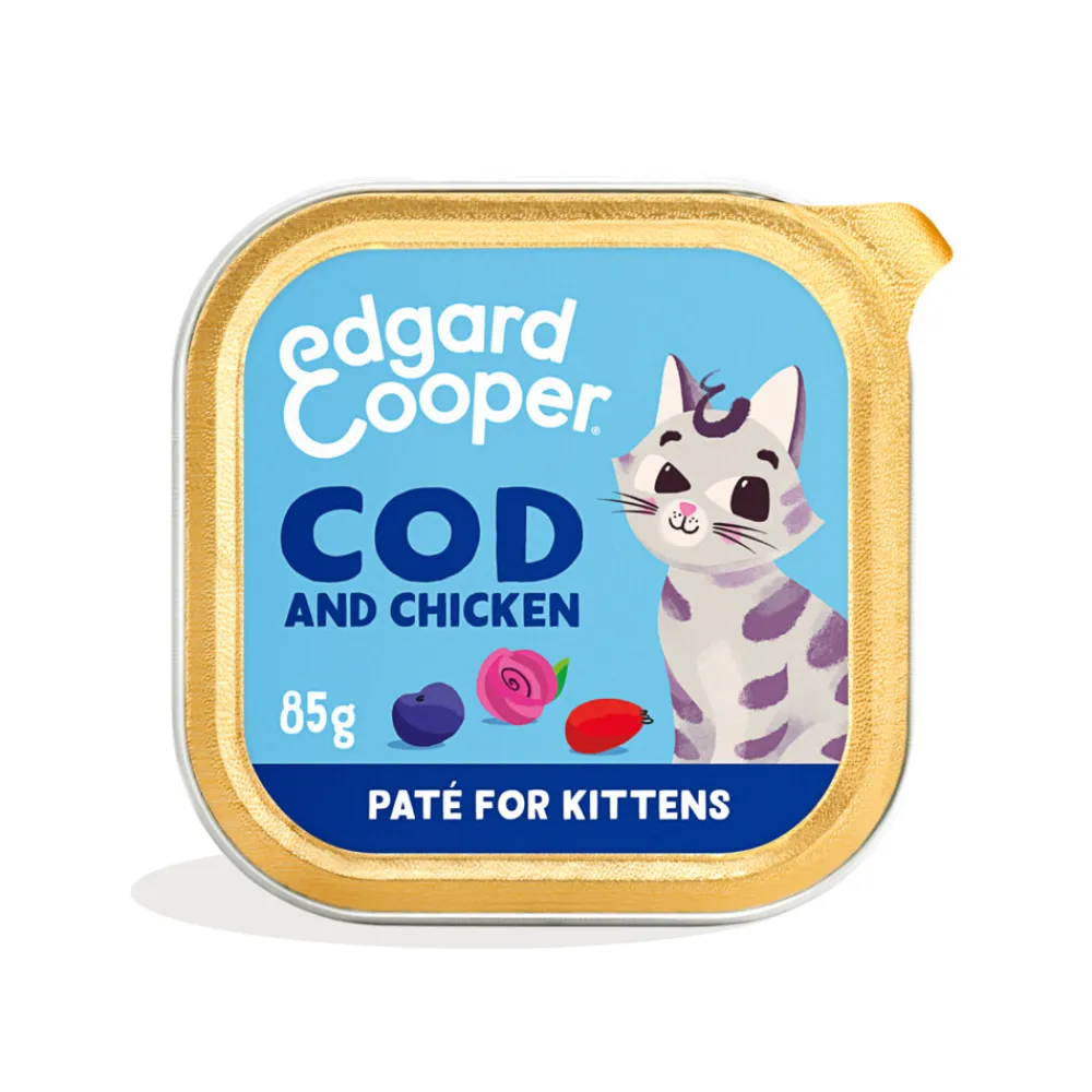Kattenvoer Kitten Pate Kabeljauw - Kip 85 gr^Edgard & Cooper Clearance