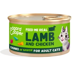 Kattenvoer Chunks Lam - Kip 85 gr^Edgard & Cooper Hot