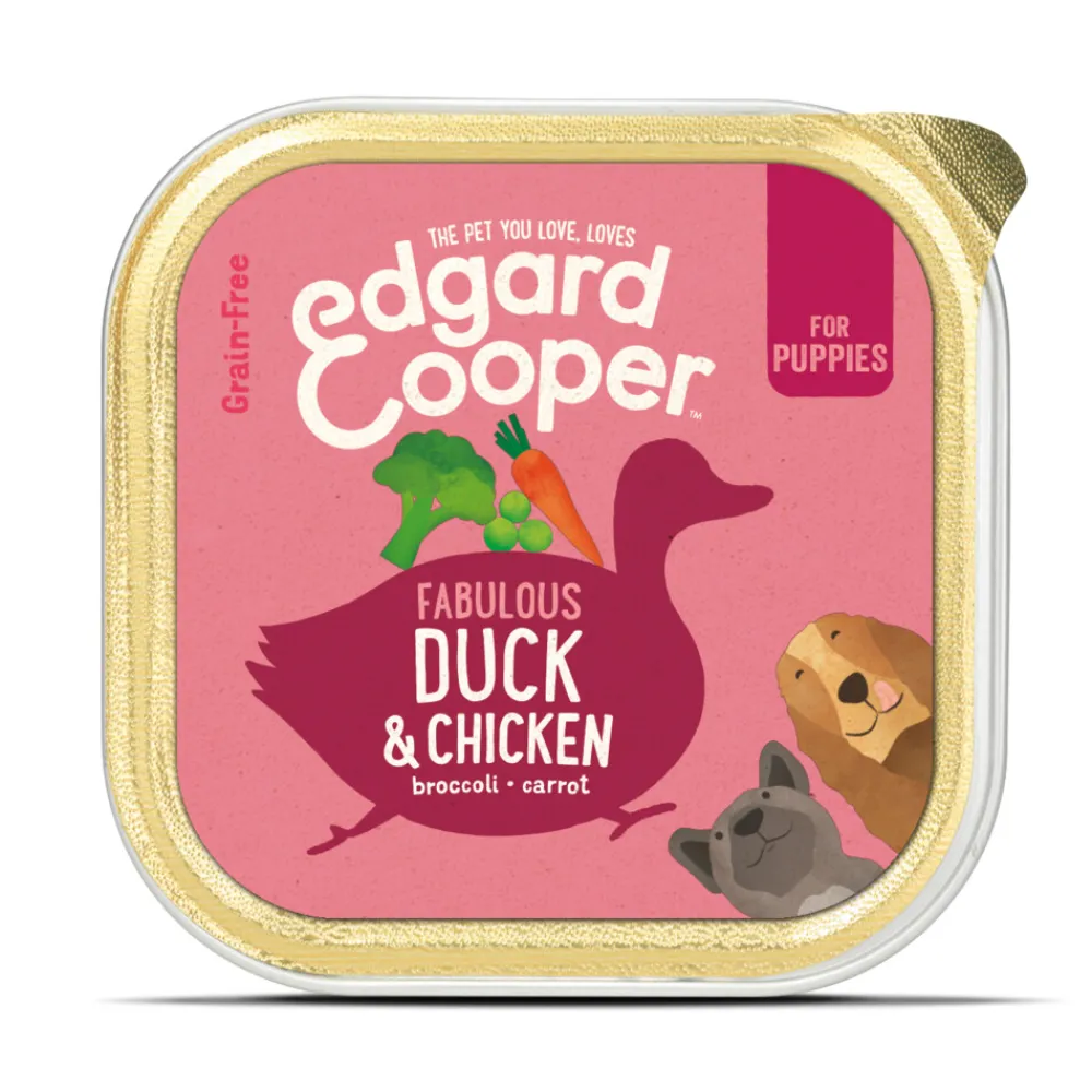 Kuipje Vers Vlees Puppy Hondenvoer Eend - Kip 150 gr^Edgard & Cooper Outlet