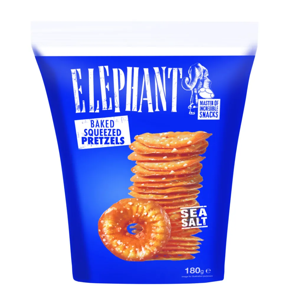 Pretzels Zeezout 180 gr^Elephant Discount