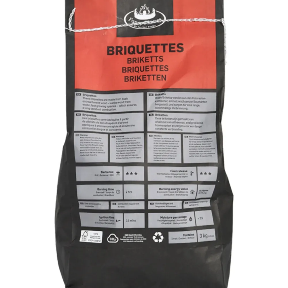 Briketten Zwart 3 kg Barbecue