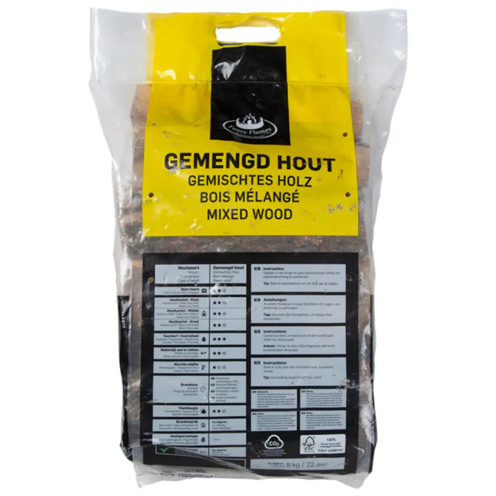 Clearance Ovengedroogd Gemengd Haardhout Bruin Barbecue
