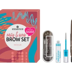 Geschenksets|Wenkbrauwpotlood<essence Easy & WOW Brow Set Medium 3 stuks