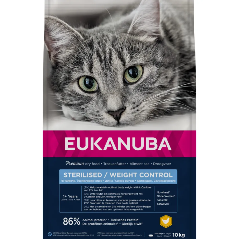 Adult Overweight Sterilised Kattenvoer Kip - Lever 10 kg^Eukanuba Sale