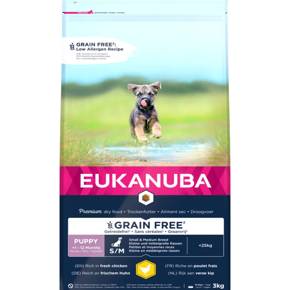Puppy Graanvrij Small-Medium Hondenvoer Kip 3 kg^Eukanuba Discount