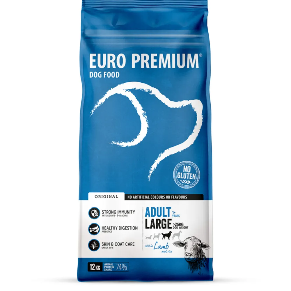 Hondenvoer<Euro-Premium Adult Large Lam - Rijst 12 kg