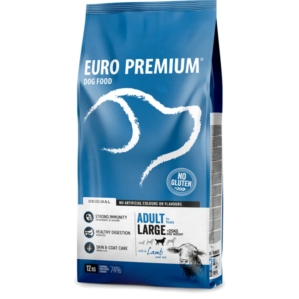 Hondenvoer<Euro-Premium Adult Large Lam - Rijst 12 kg