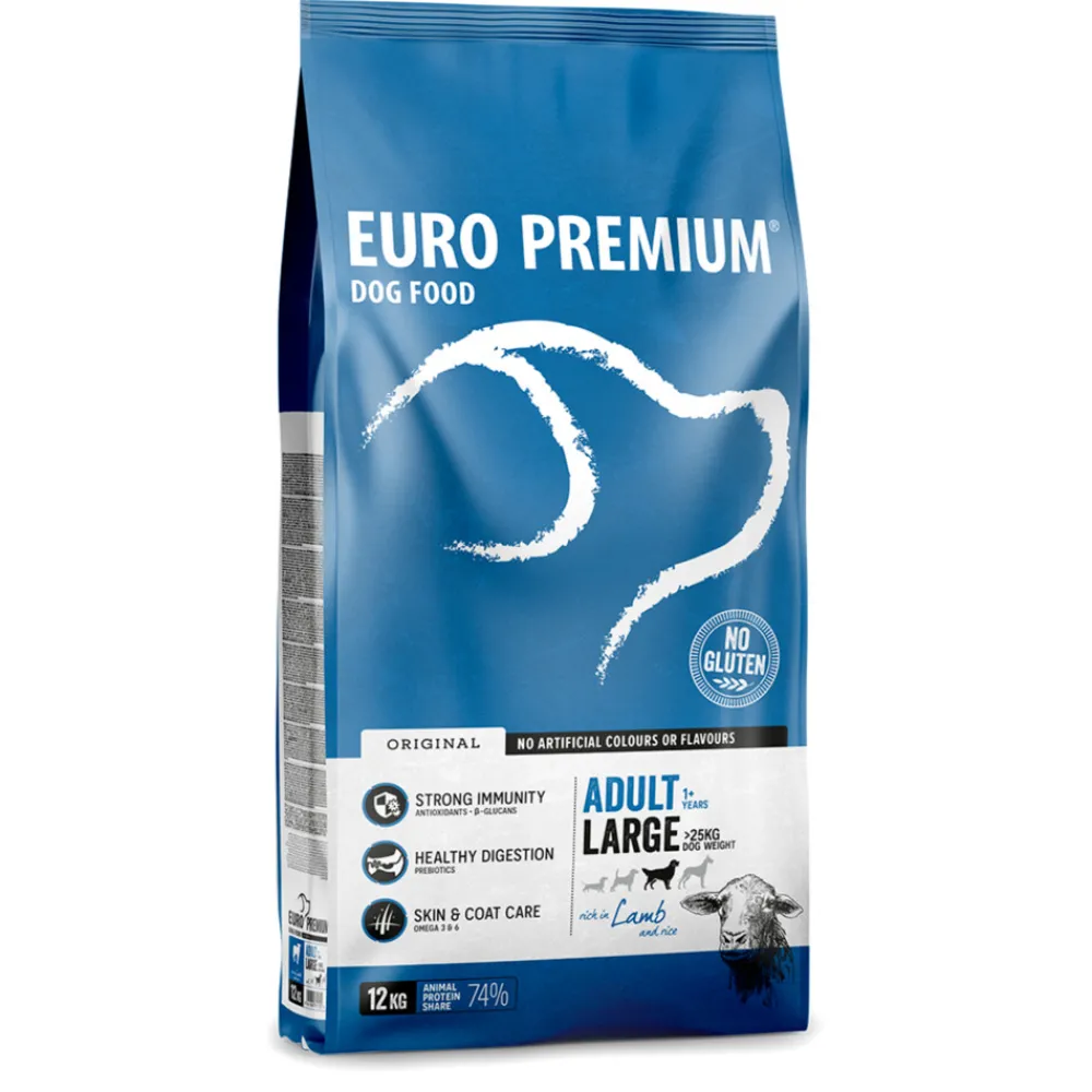 Hondenvoer<Euro-Premium Adult Large Lam - Rijst 12 kg