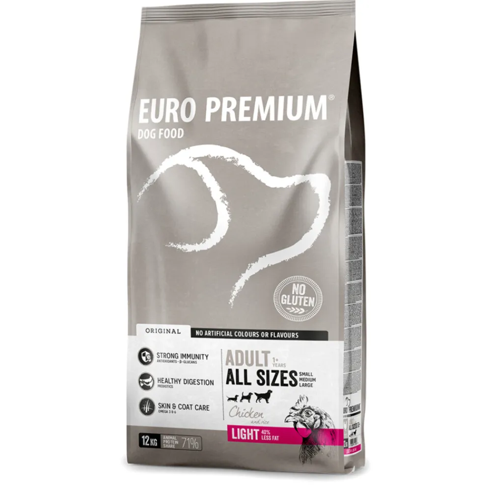 Hondenvoer<Euro-Premium Adult Light 12 kg