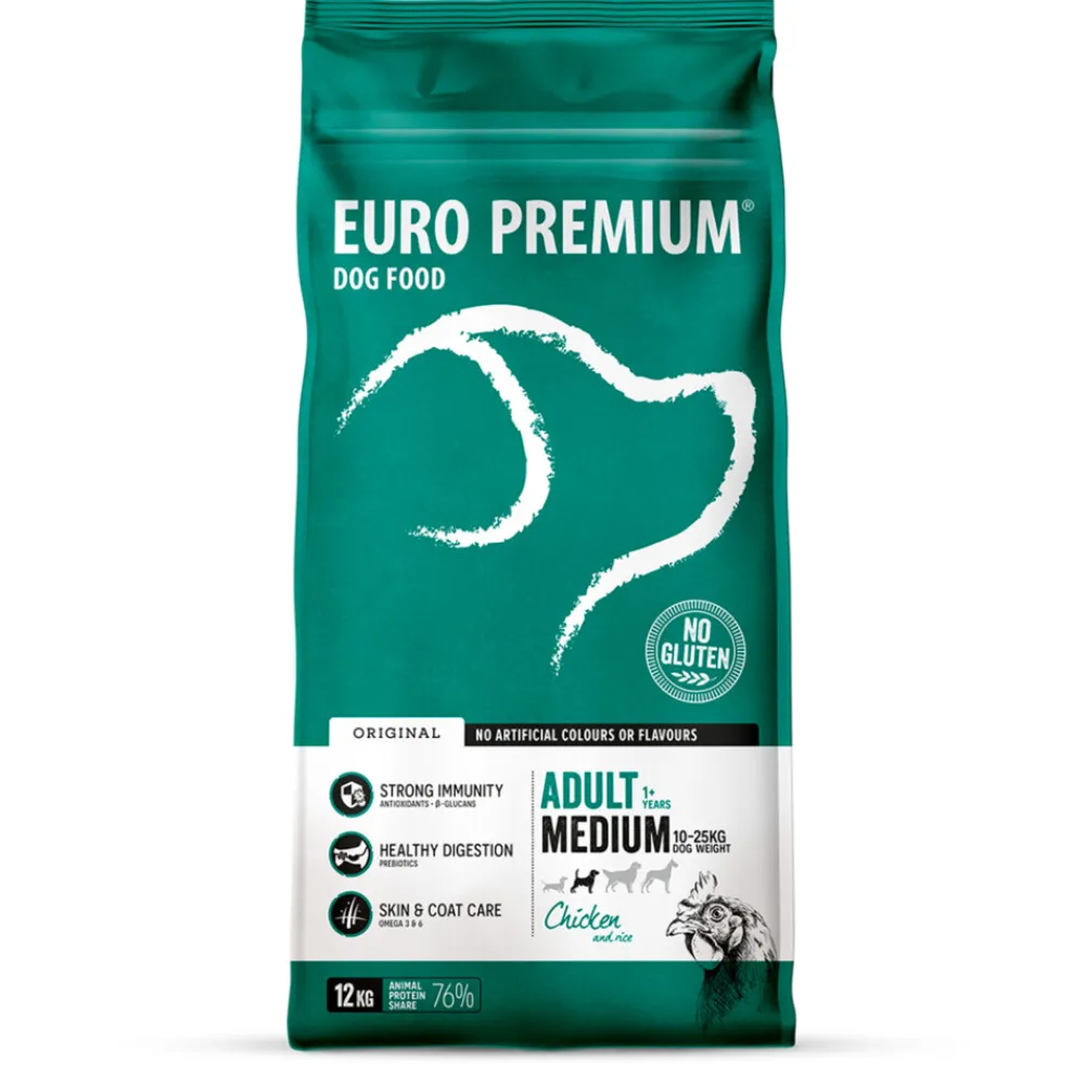 Adult Medium Kip - Rijst 12 kg^Euro-Premium