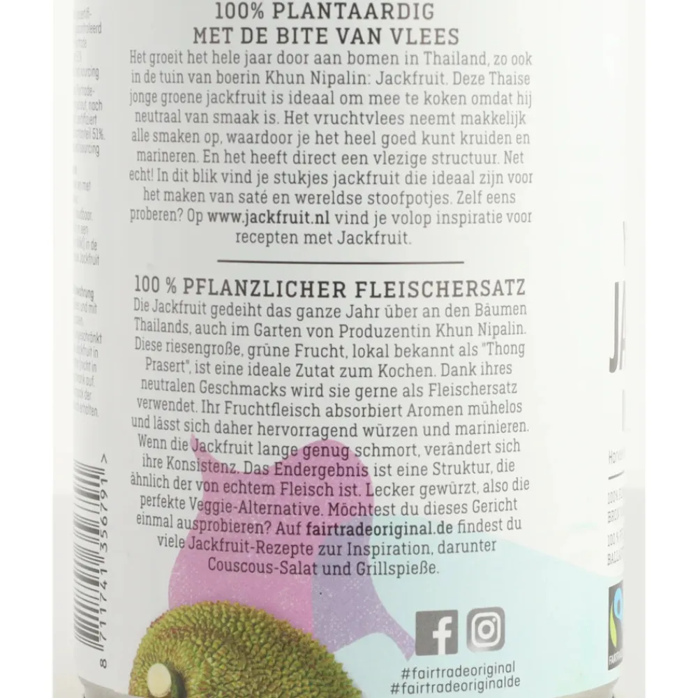 Young Jack Fruit 565 gr^Fairtrade Original New
