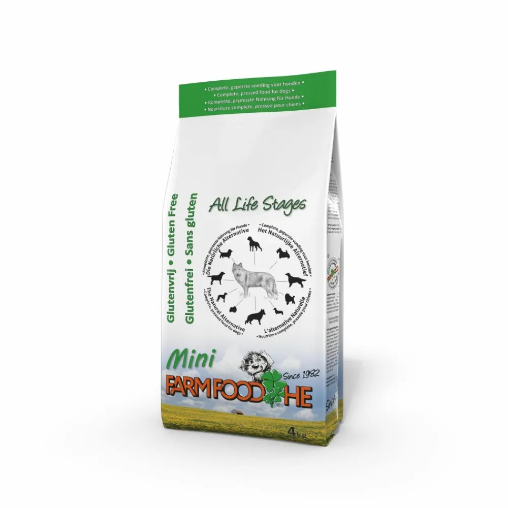 Hondenvoer<Farm Food HE Glutenvrij Mini 4 kg