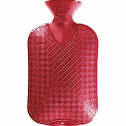 Thuis & Onderweg|Zelfzorg<Fashy Warmwaterzak Enkele Ribbel Cranberry 2 liter