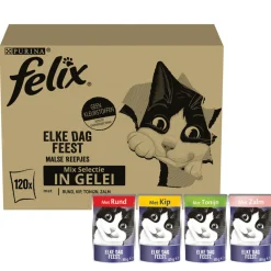 Discount Elke Dag Feest Mix Selectie in Gelei 120 x 85 gr Kattenvoer