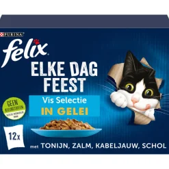Elke Dag Feest Vis Selectie in Gelei 12 x 85 gr^Felix Online