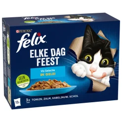 Elke Dag Feest Vis Selectie in Gelei 12 x 85 gr^Felix Online