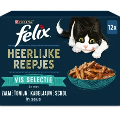 Heerlijke Reepjes Selectie Vis 12 x 80 gr Kattenvoer