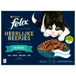 Heerlijke Reepjes Selectie Vis 12 x 80 gr Kattenvoer