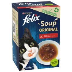 Kattenvoer<Felix Soup Countryside Selectie 6 x 48 gr